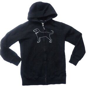 The Black Dog Zip Hoodie‎ Sweatshirt Youth XS Fits 7-8 Classic